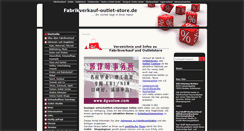 Desktop Screenshot of fabrikverkauf-outlet-store.de