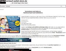 Tablet Screenshot of fabrikverkauf-outlet-store.de